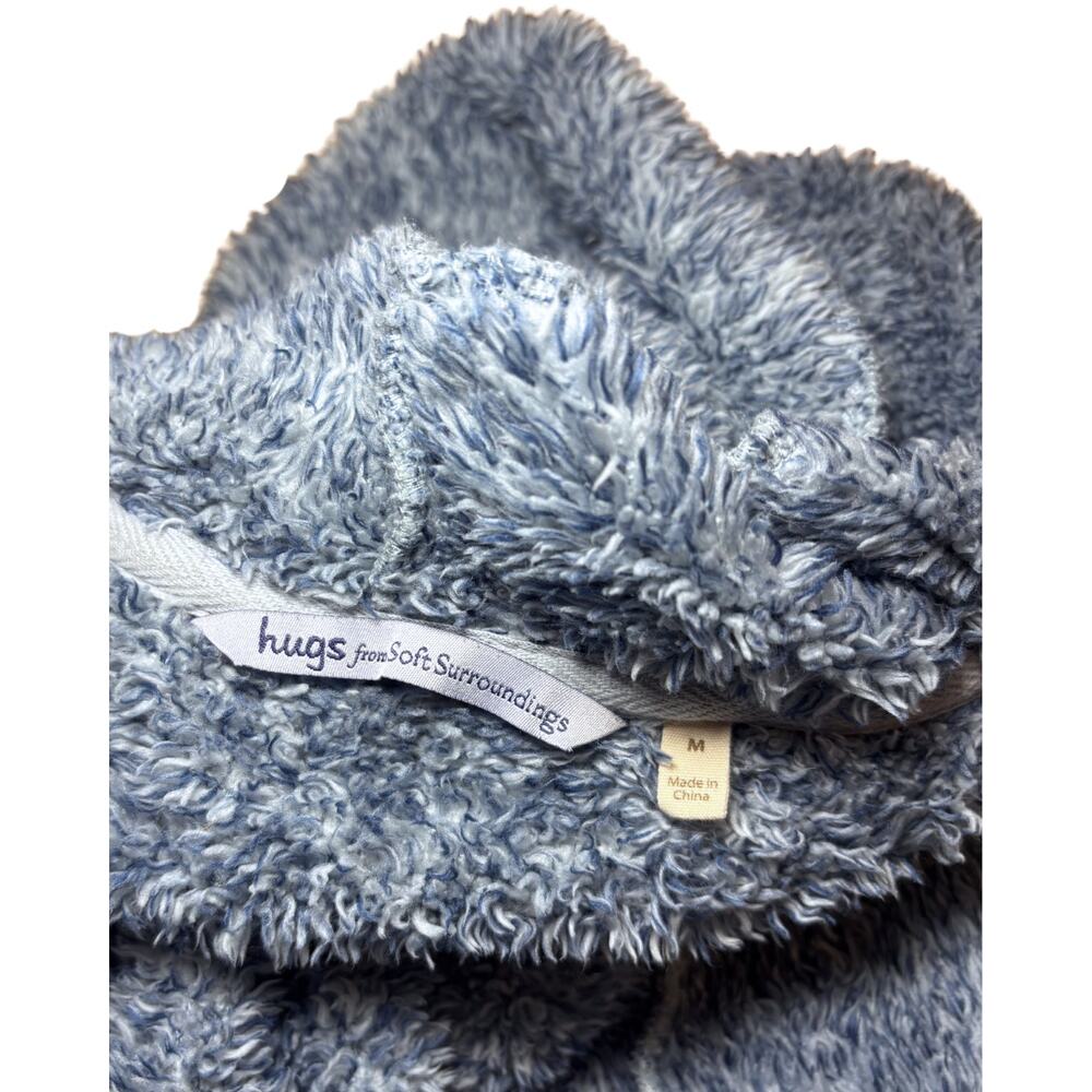 Soft Surroundings HUGS ultra soft cardigan jacket teddy/soft/ ice blue - Picture 2 of 9